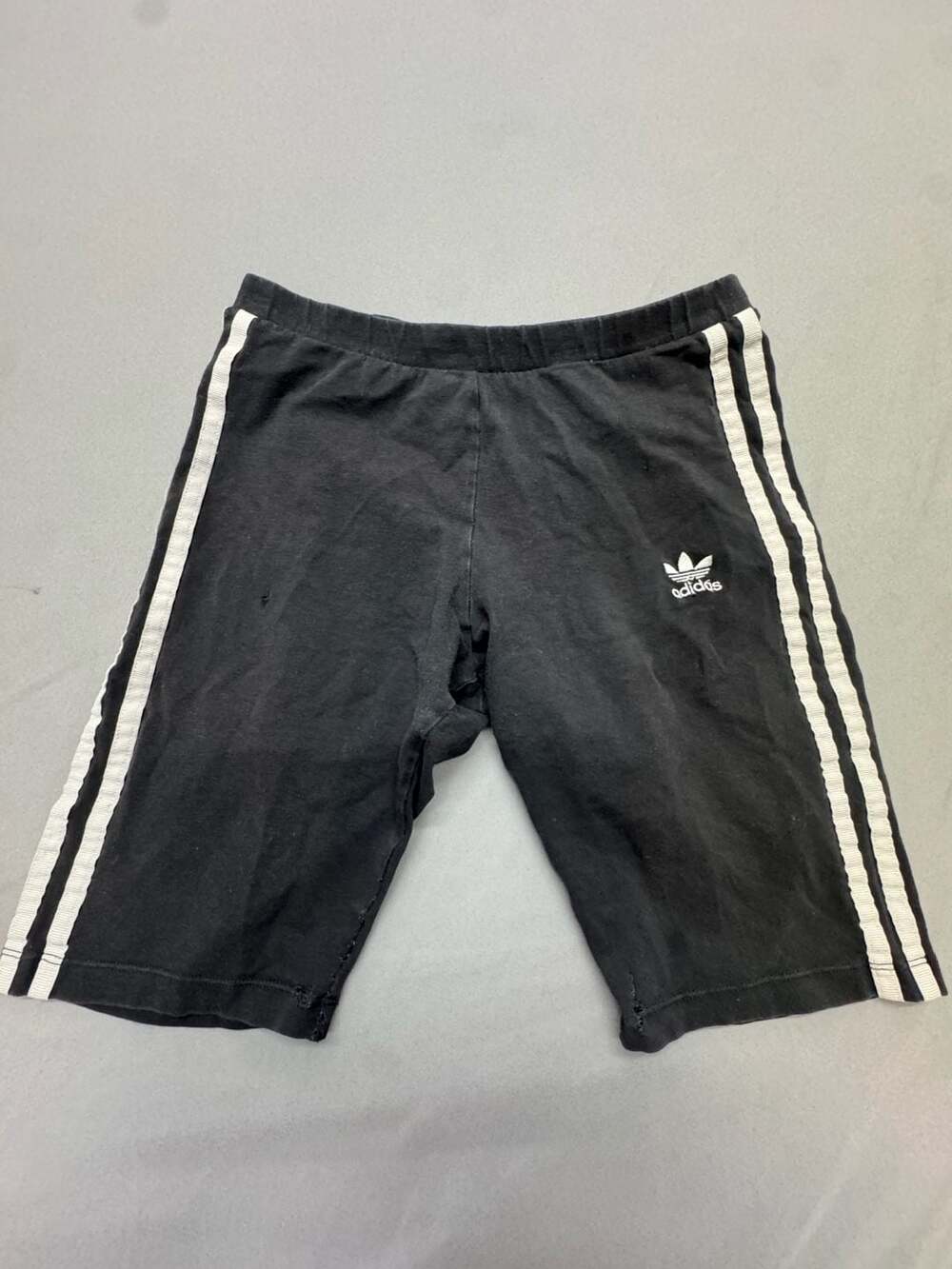 Adidas Originals Biker Shorts Black White Stripes